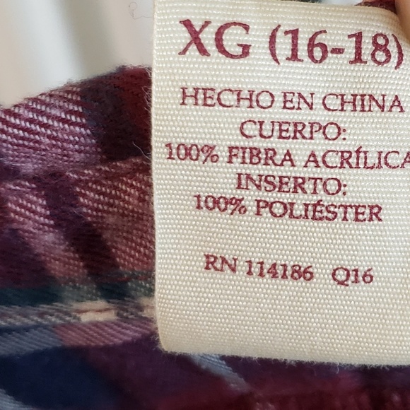 Faded glory 16/18 XL dark blue w/ plaid sweater - Picture 3 of 4